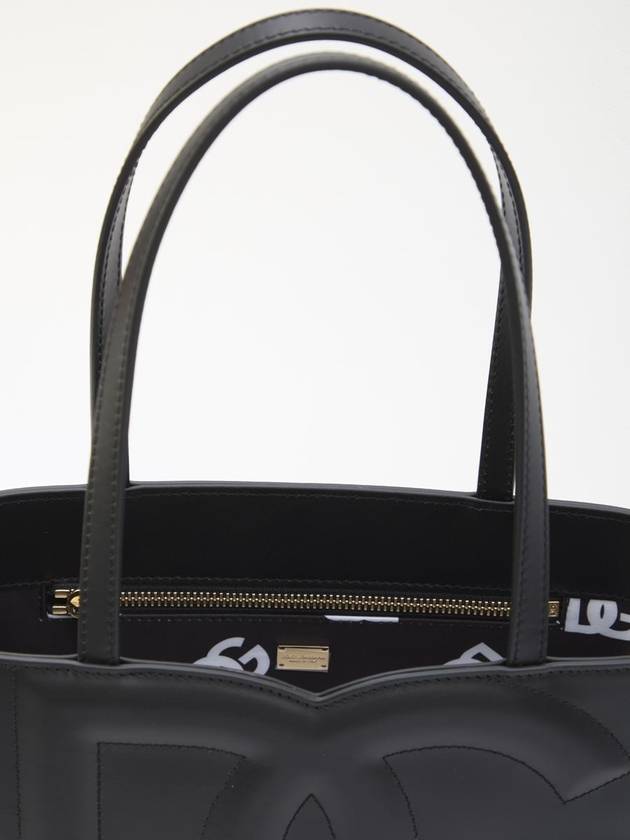 Logo Embossing Small Tote Bag Black - DOLCE&GABBANA - BALAAN 5