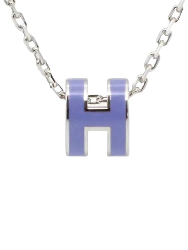 Mini Pop H Pendant Necklace Silver - HERMES - BALAAN 1