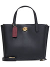 Willow Leather Tote Bag Black - COACH - BALAAN 3