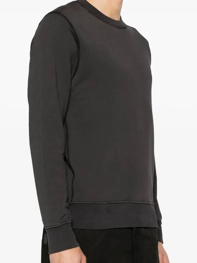 Wappen Patch Garment Dyed Sweatshirt Charcoal - STONE ISLAND - BALAAN 4