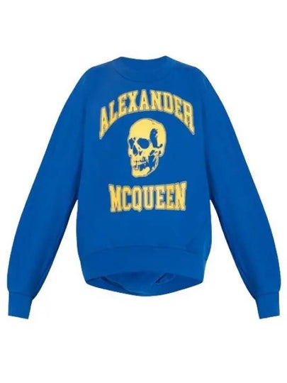 Skull Print Sweatshirt Blue - ALEXANDER MCQUEEN - BALAAN 2