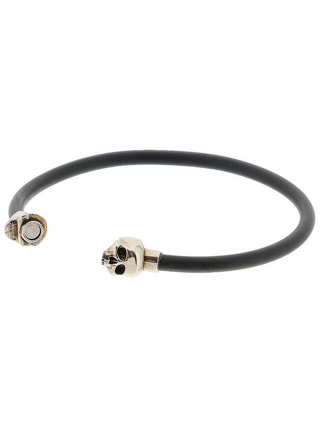 ALEXANDER MCQUEEN RUBBER CORD SKULL BRACELET - ALEXANDER MCQUEEN - BALAAN 4