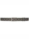 Square Buckle Reversible Belt Grey - GUCCI - BALAAN 2