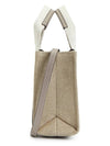 Woody Linen Canvas Calfskin Tote Bag Grey - CHLOE - BALAAN 4