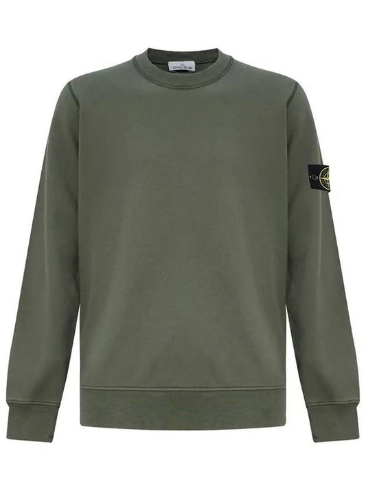 Compass Patch Cotton Sweatshirt Musk Green - STONE ISLAND - BALAAN 2