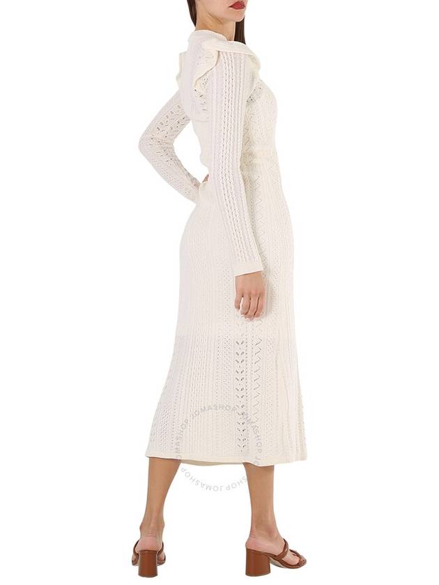 embroidery knit long dress white - CHLOE - BALAAN 4