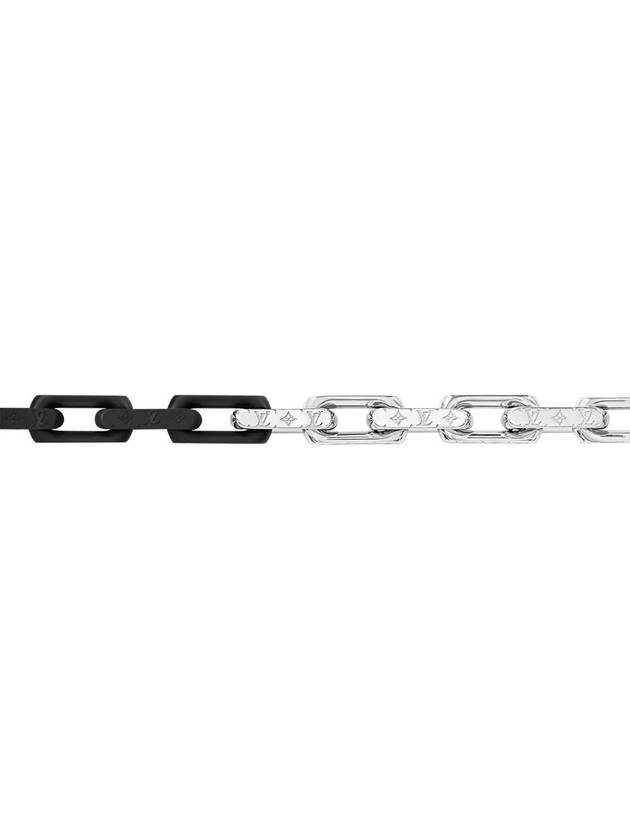Monogram Chain Necklace Black Silver - LOUIS VUITTON - BALAAN.