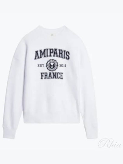 Logo Print Sweatshirt White - AMI - BALAAN 2