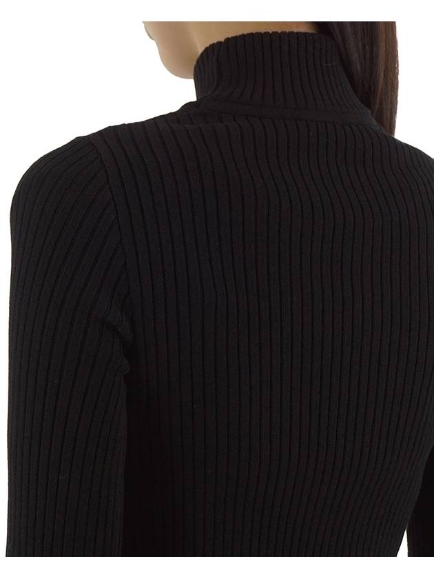 Mockneck Rib Knit Top Black - COURREGES - BALAAN 9