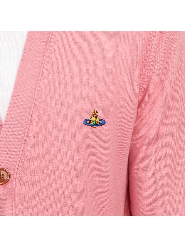 Embroidery Logo Fine Wool Cardigan Pink - VIVIENNE WESTWOOD - BALAAN 9