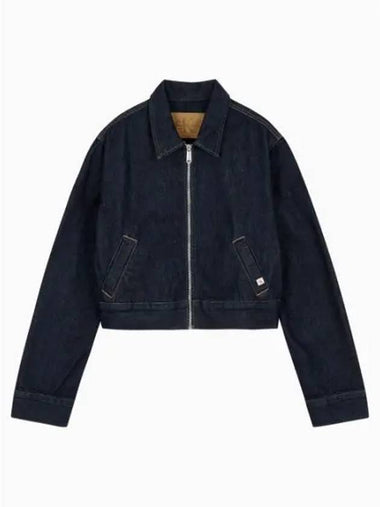 Jeans Zipper Denim Jacket Dark Blue - CALVIN KLEIN - BALAAN 1