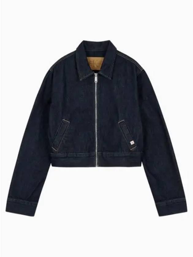 Jeans Zipper Denim Jacket Dark Blue - CALVIN KLEIN - BALAAN 1