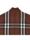 Check Wool Cotton Bomber Jacket Brown - BURBERRY - BALAAN 8