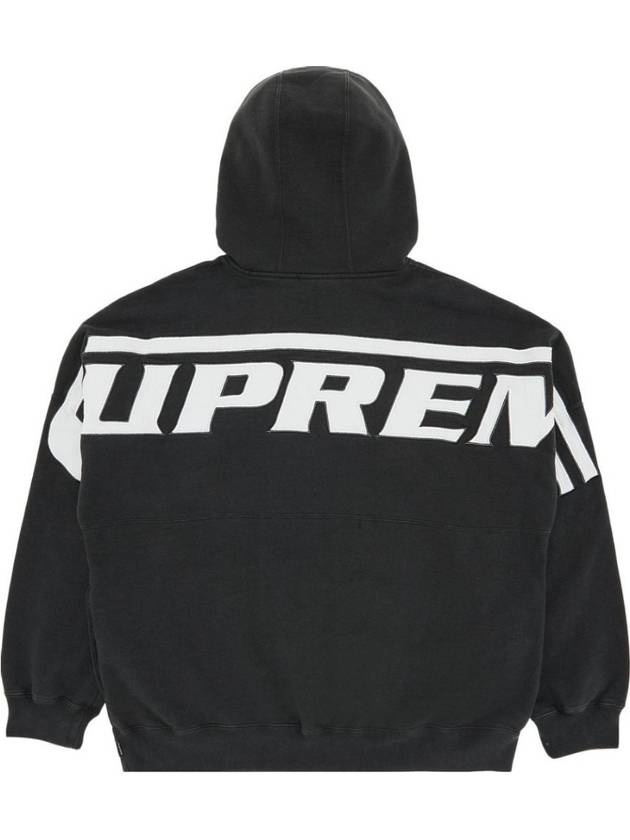 Supreme Wrapped Half Zip Hooded Sweatshirt Washed Black - STUSSY - BALAAN 1