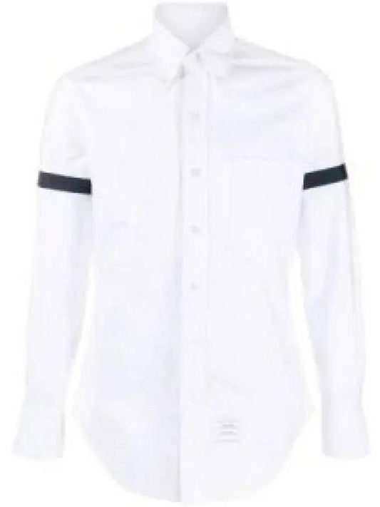 Men's Armband Long Sleeve Shirt White - THOM BROWNE - BALAAN 2