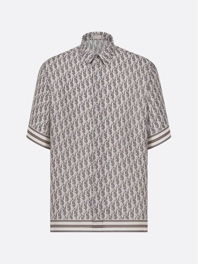 Oblique Short Sleeve Shirt Grey - DIOR - BALAAN 2