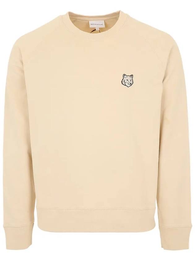 Bold Fox Head Patch Oversized Sweatshirt Beige - MAISON KITSUNE - BALAAN 2