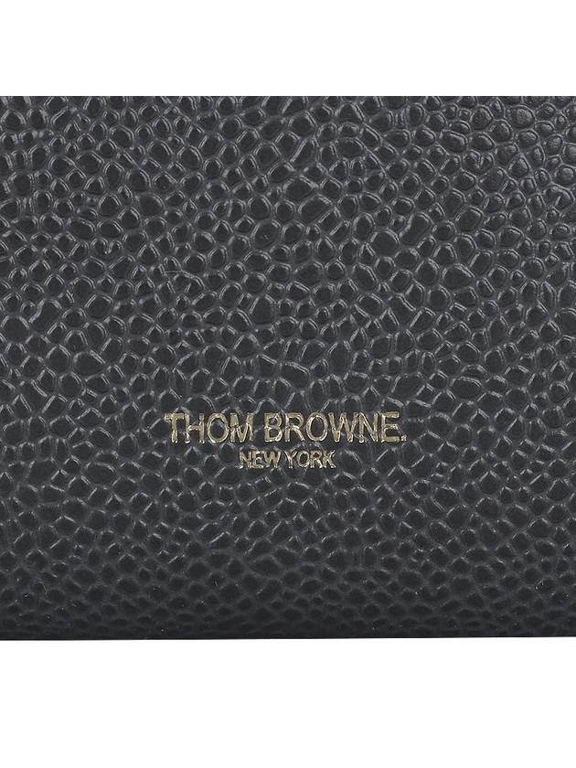 4-Bar Stripe Phone Holder Cross Bag Dark Grey - THOM BROWNE - BALAAN 8