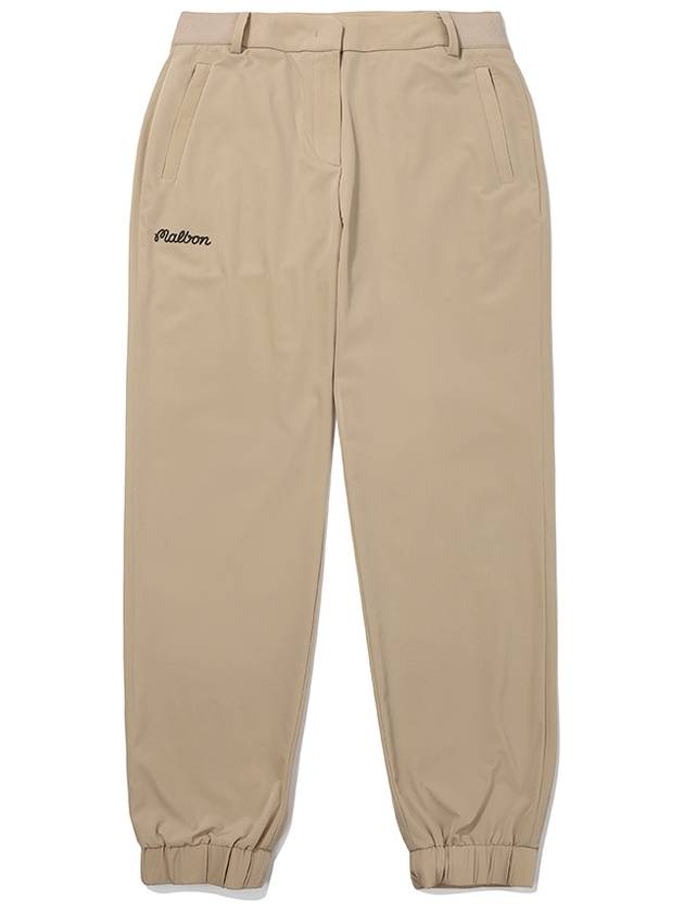 Woven Banding Jogger Pants BEIGE WOMAN - MALBON GOLF - BALAAN 1