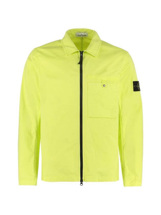 Waffen Logo Patch Supima Cotton Long Sleeve Shirt Lemon - STONE ISLAND - BALAAN 1