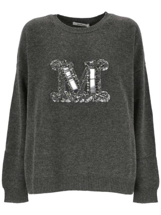 Palato Wool Knit Top Dark Grey - MAX MARA - BALAAN 1