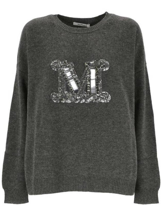 Palato Wool Knit Top Dark Grey - MAX MARA - BALAAN 1