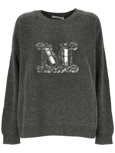 Palato Wool Knit Top Dark Grey - MAX MARA - BALAAN 1