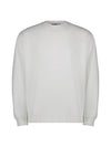 Crew Neck  Brushed Cotton Fleece Sweatshirt White - STONE ISLAND - BALAAN 2