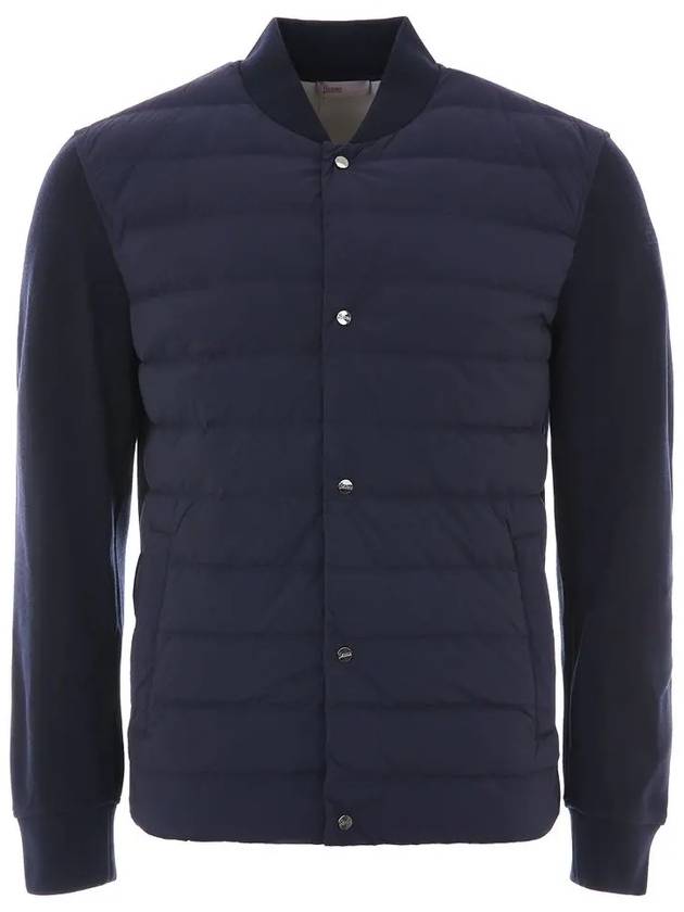 Light Down Bomber Jacket Dark Navy - HERNO - BALAAN 3