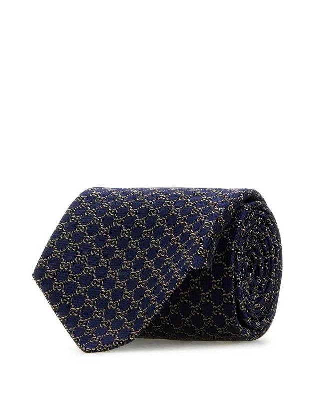 GG Silk Jacquard Neck Tie Sapphire - GUCCI - BALAAN 4