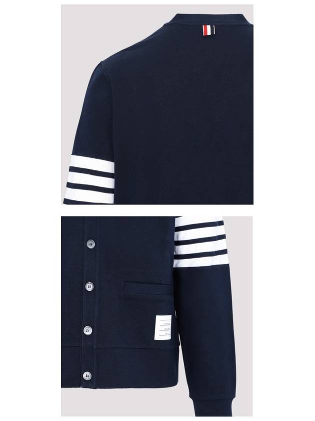 V-Neck 4 Bar Cardigan Navy - THOM BROWNE - BALAAN 6