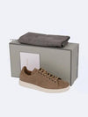 T logo punching suede low top sneakers brown - TOM FORD - BALAAN.