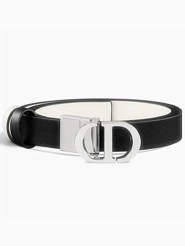 30 Montaigne Reversible Leather Belt Black - DIOR - BALAAN 3