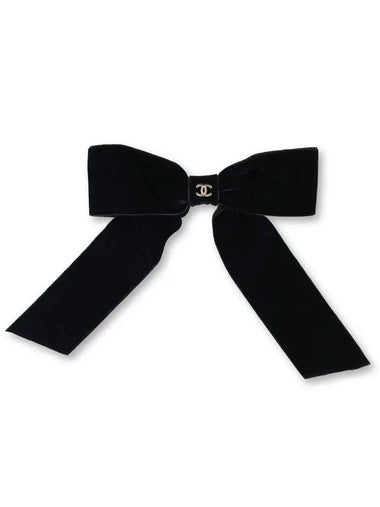 CC Logo Velvet Ribbon Hairpin AA8557 - CHANEL - BALAAN 1