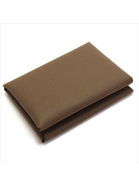 Calvi Duo Card Wallet Brown - HERMES - BALAAN 2