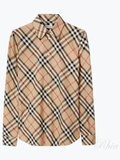 Check Pattern Shirt Beige - BURBERRY - BALAAN 2