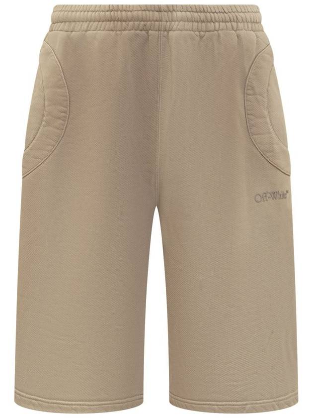 short pants OMCI017F23FLE002 6161 BEIGE - OFF WHITE - BALAAN 2