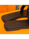 Oran Calfskin Slippers Noir Piqures Ecrues Black - HERMES - BALAAN 6