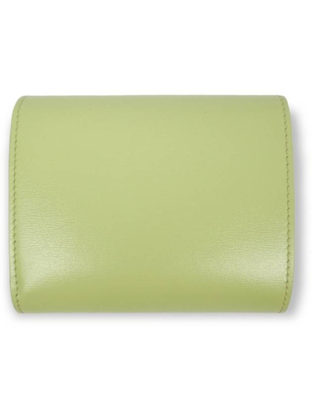 Shiny Triomphe Small Calfskin Half Wallet Green - CELINE - BALAAN 3