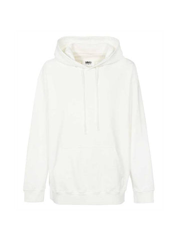 Graphic Logo Print Cotton Hoodie White - MAISON MARGIELA - BALAAN 1