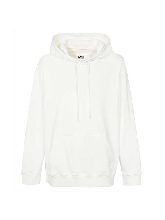 Graphic Logo Print Cotton Hoodie White - MAISON MARGIELA - BALAAN 1