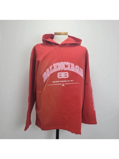 BB Logo Hoodie Red - BALENCIAGA - BALAAN 2