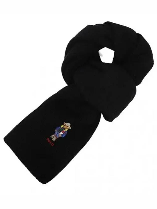 Holiday Bear Embroidery Wool Muffler Scarf Women Shawl - POLO RALPH LAUREN - BALAAN 1