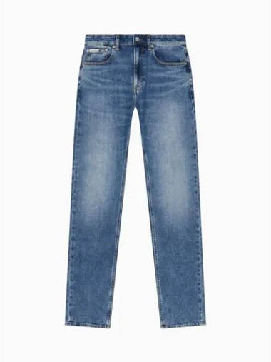 Jeans Authentic Straight Fit Denim Jeans Mid Blue - CALVIN KLEIN - BALAAN 1