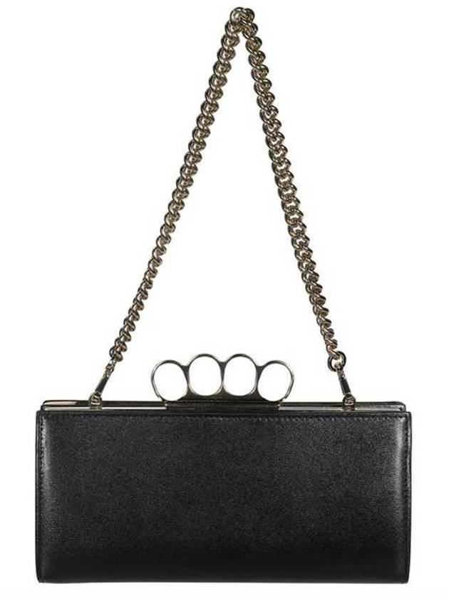 4-Ring Chain Clutch Bag Black - ALEXANDER MCQUEEN - BALAAN 3