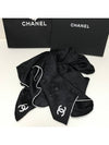 24K Square Silk Scarf CC Logo Black AAA555 - CHANEL - BALAAN 3