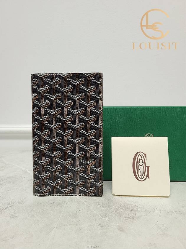 Used luxury goods Lewis It Black tan bifold long wallet - GOYARD - BALAAN 6