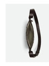 Intrecciato Flat Loop Large Leather Cross Bag Brown - BOTTEGA VENETA - BALAAN 4