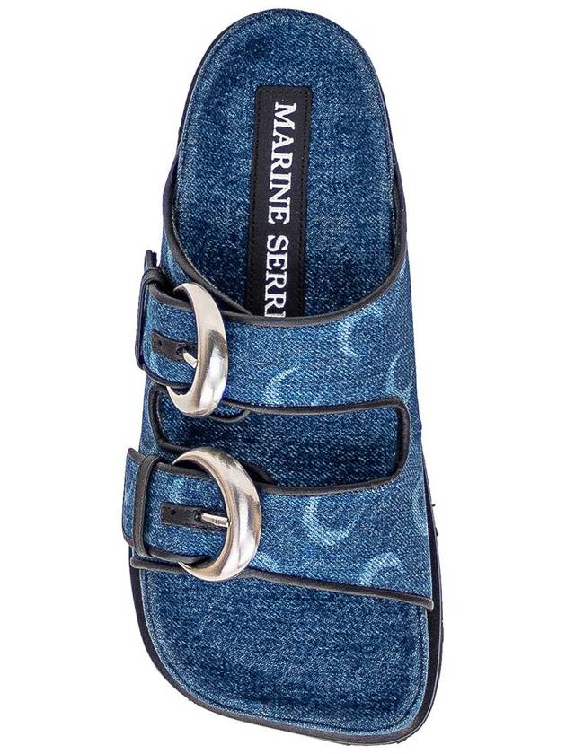 Marine Serre Denim Sandal - MARINE SERRE - BALAAN 4