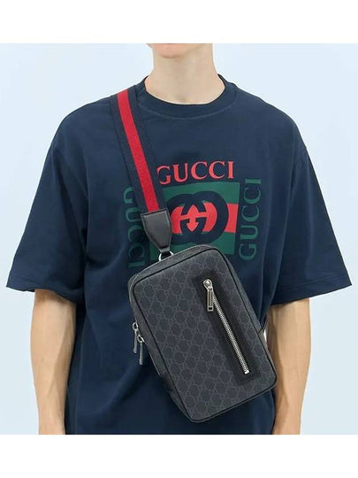 GG Supreme Canvas Slingback Bag Black - GUCCI - BALAAN 2